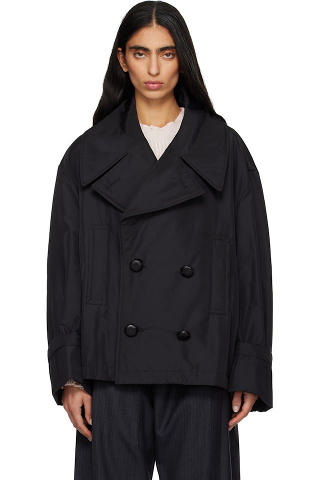 MM6 Maison Margiela — Black Double Breasted Sports Jacket