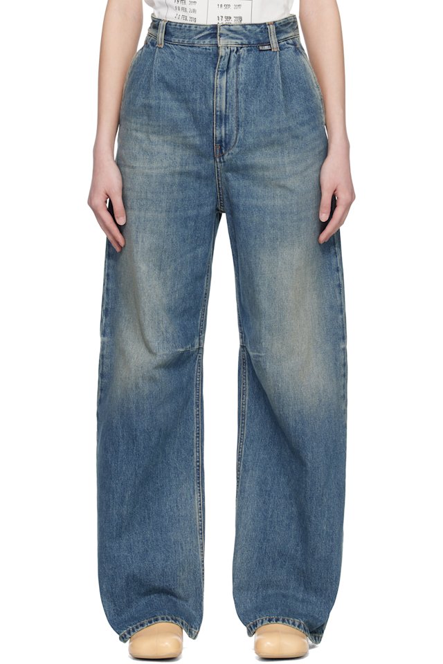 MM6 Maison Margiela — Blue Wide-Leg Jeans