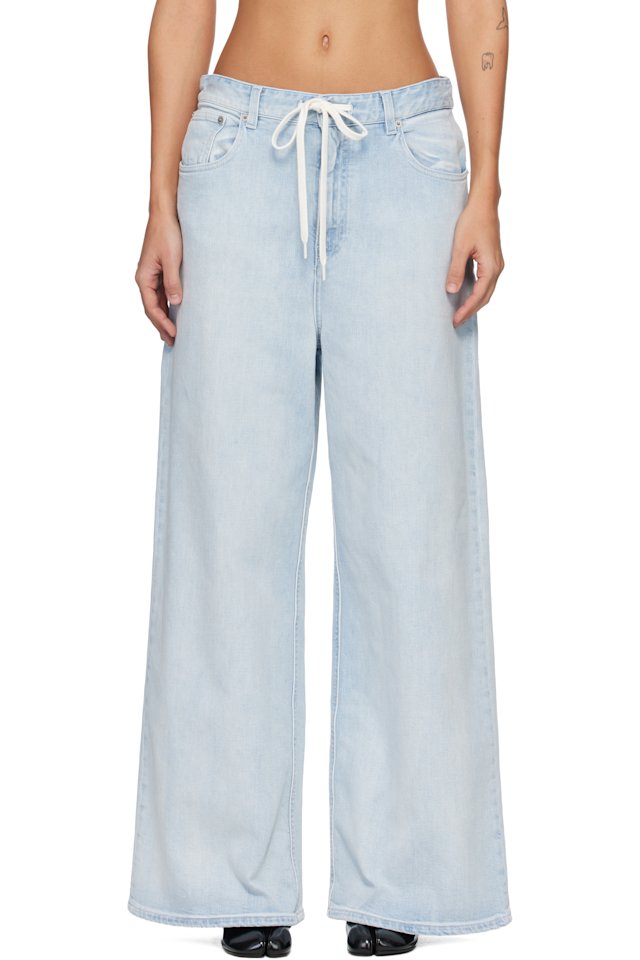MM6 Maison Margiela — Blue Wide-Leg Jeans