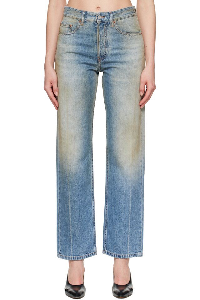 MM6 Maison Margiela — Blue Straight-Leg Jeans