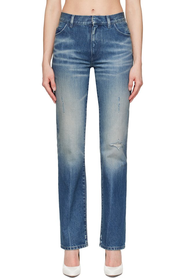 MM6 Maison Margiela — Blue Straight-Leg Jeans