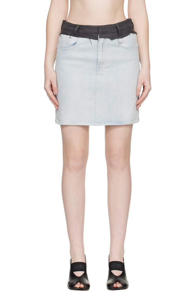 MM6 Maison Margiela — Blue Denim Miniskirt