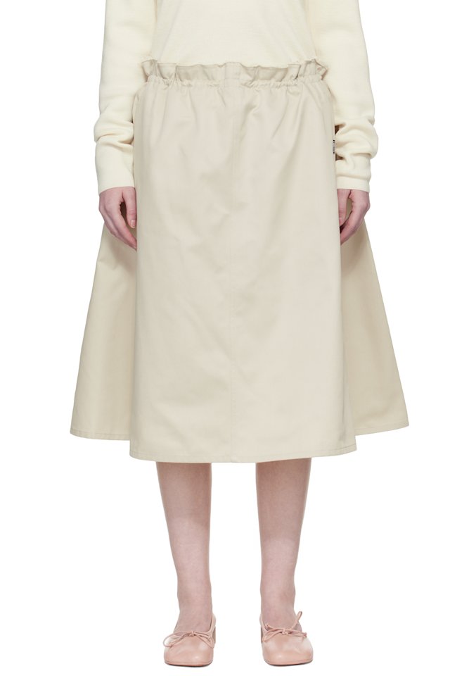 MM6 Maison Margiela — Off-White Long Skirt
