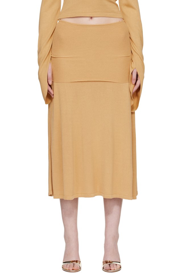 Aya Muse — Tan Rylin Midi Skirt