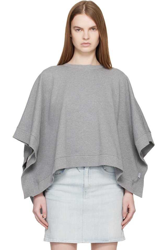 MM6 Maison Margiela — Gray Unbrushed Cotton Sweatshirt