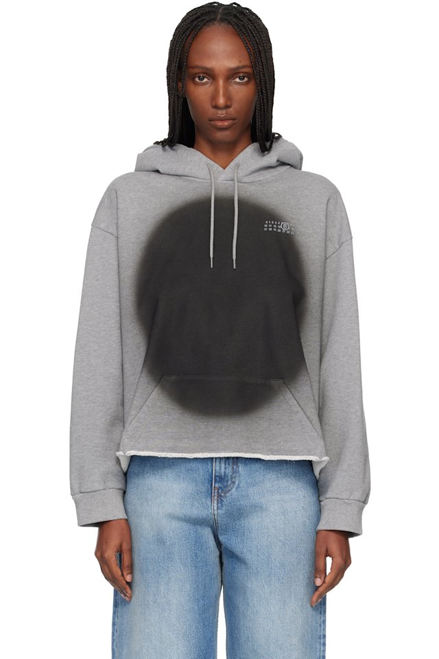 MM6 Maison Margiela — Gray Unbrushed Cotton Hoodie