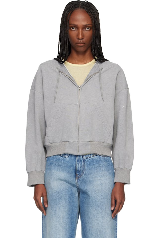 MM6 Maison Margiela — Gray Unbrushed Cotton Sweatshirt