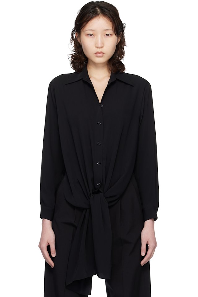 MM6 Maison Margiela — Black Dual-Wear Shirt