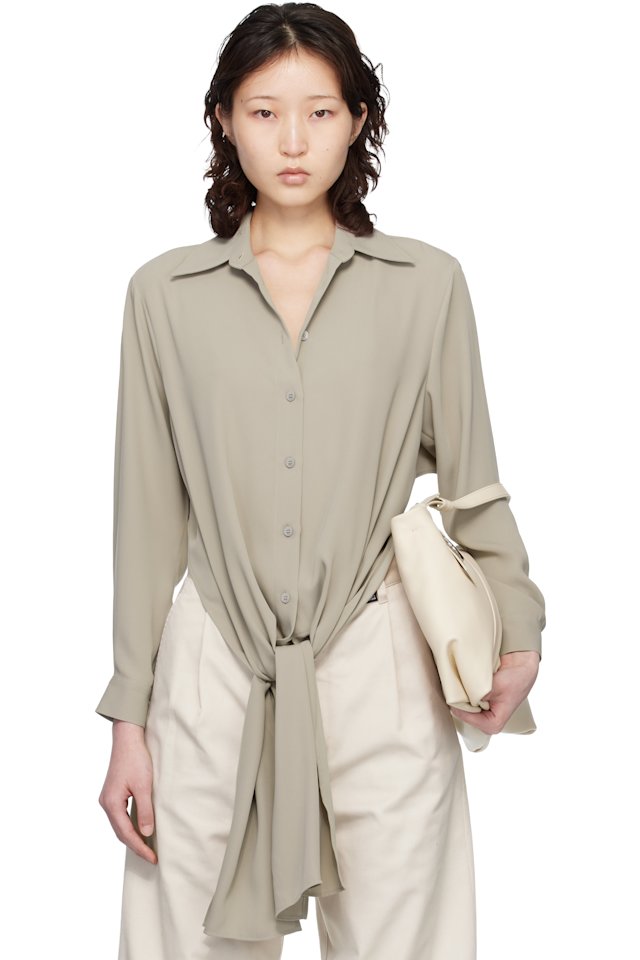 MM6 Maison Margiela — Taupe Dual-Wear Shirt
