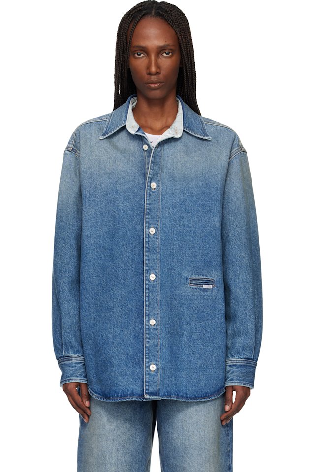 MM6 Maison Margiela — Blue Faded Denim Shirt