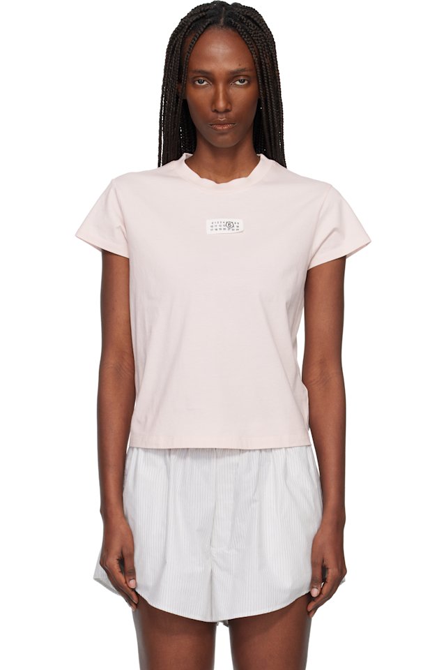 MM6 Maison Margiela — Pink Numeric Cotton T-shirt