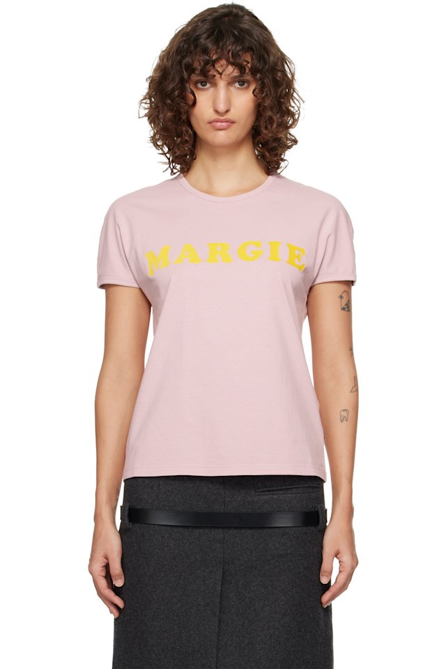 MM6 Maison Margiela — Pink 'Margie' T-Shirt