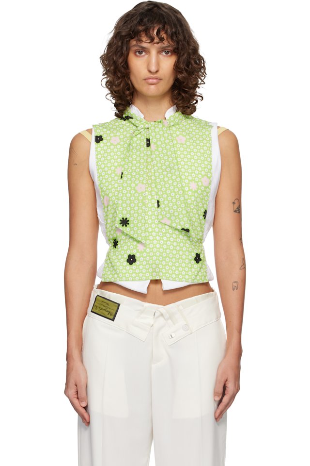 MM6 Maison Margiela — Green Stole Top