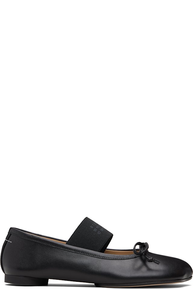 MM6 Maison Margiela — Black Anatomic Numeric Ballerina Flats