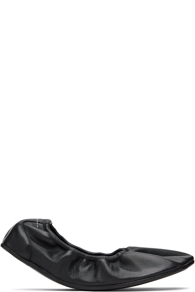 MM6 Maison Margiela — Black Anatomic Travel Ballerina Flats