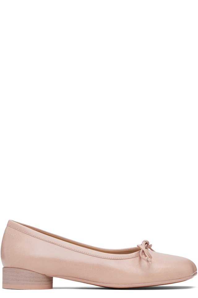 MM6 Maison Margiela — Pink Anatomic Ballerina Flats