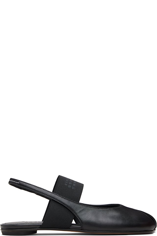 MM6 Maison Margiela — Black Anatomic Numeric Slingback Sandals