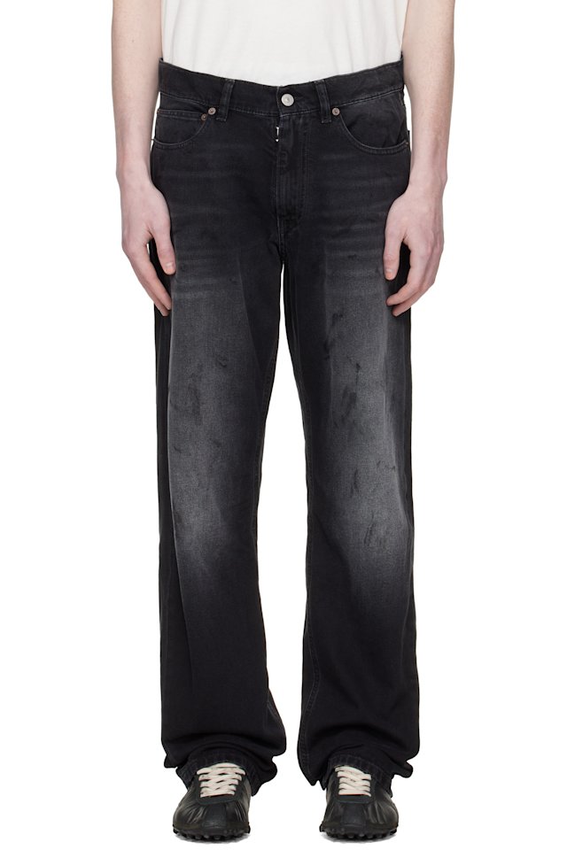 MM6 Maison Margiela — Black Straight-Leg Jeans