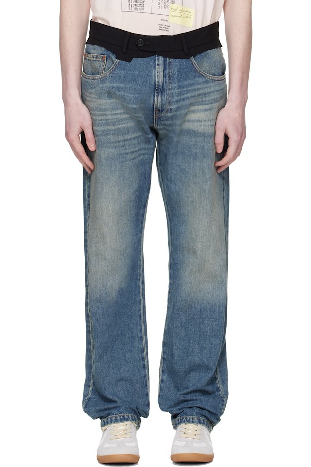 MM6 Maison Margiela — Blue Replaced Waist Jeans