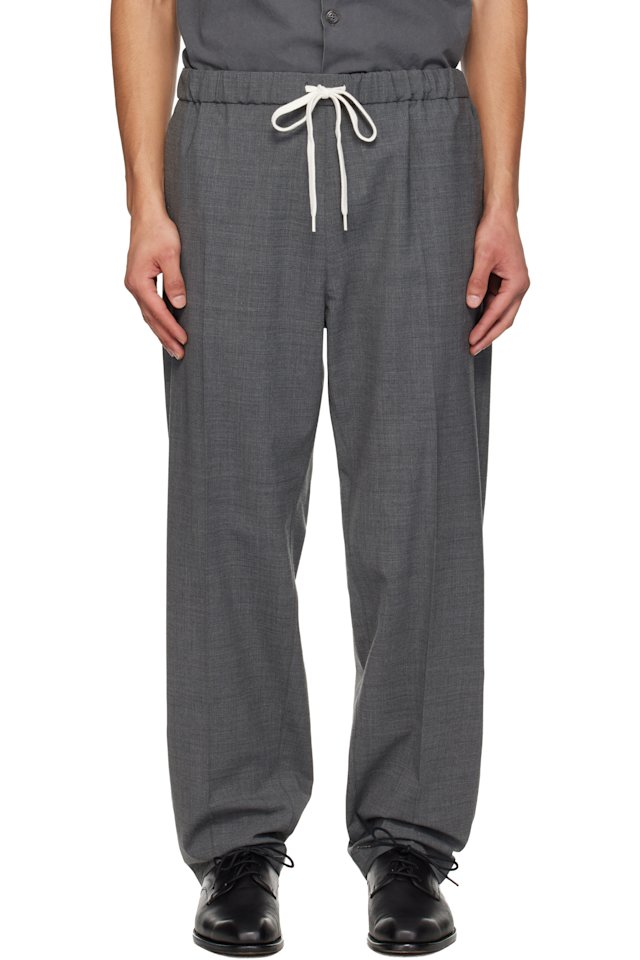 MM6 Maison Margiela — Gray Drawstring Trousers