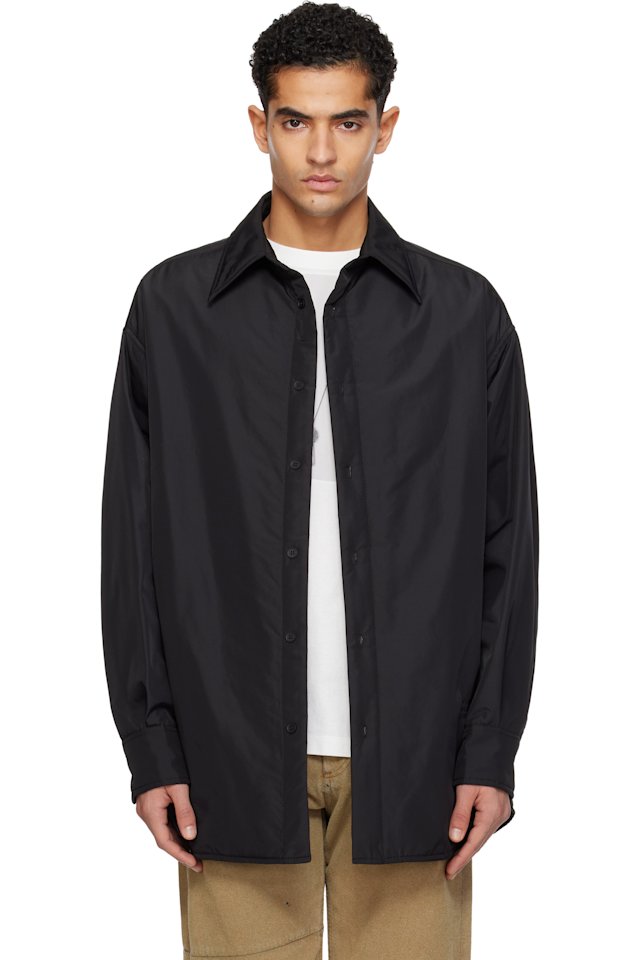MM6 Maison Margiela — Black Padded Overshirt