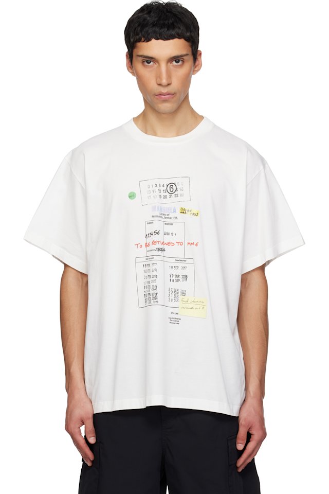 MM6 Maison Margiela — Off-White Library Stamp T-shirt