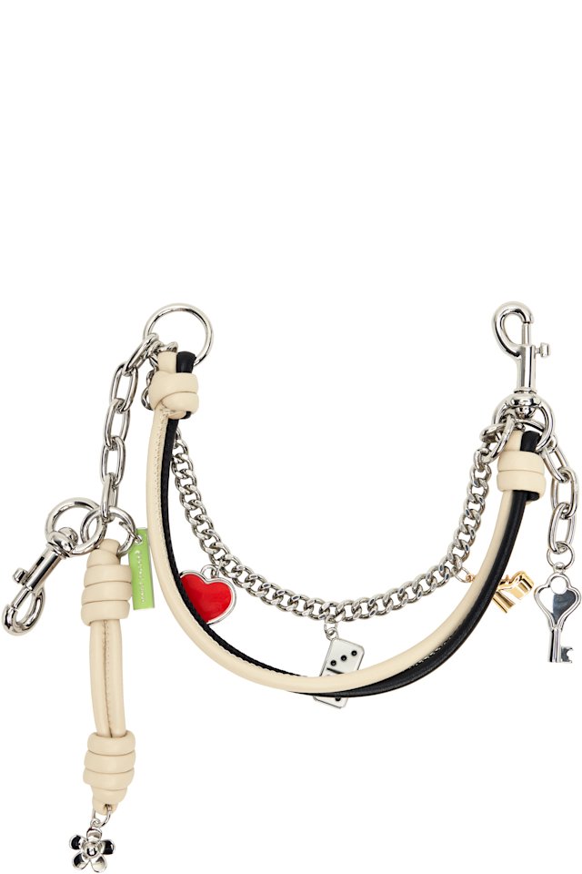 Marc Jacobs — Black & Off White 'The Mini Icon Chain' Bag Charm Chain