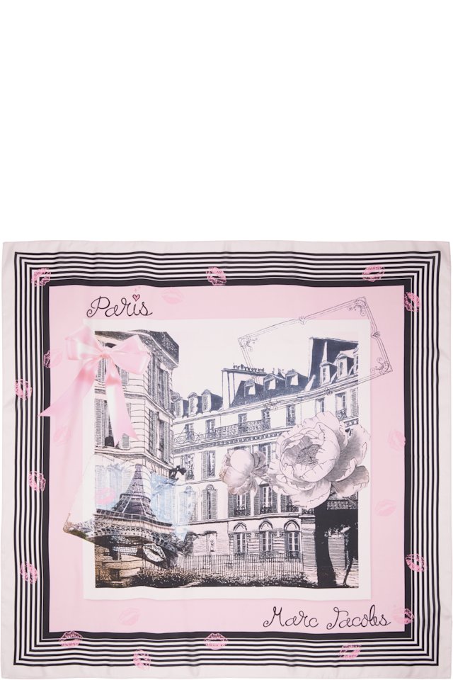 Marc Jacobs — SSENSE Exclusive Pink 'The Paris Silk' City Scarf