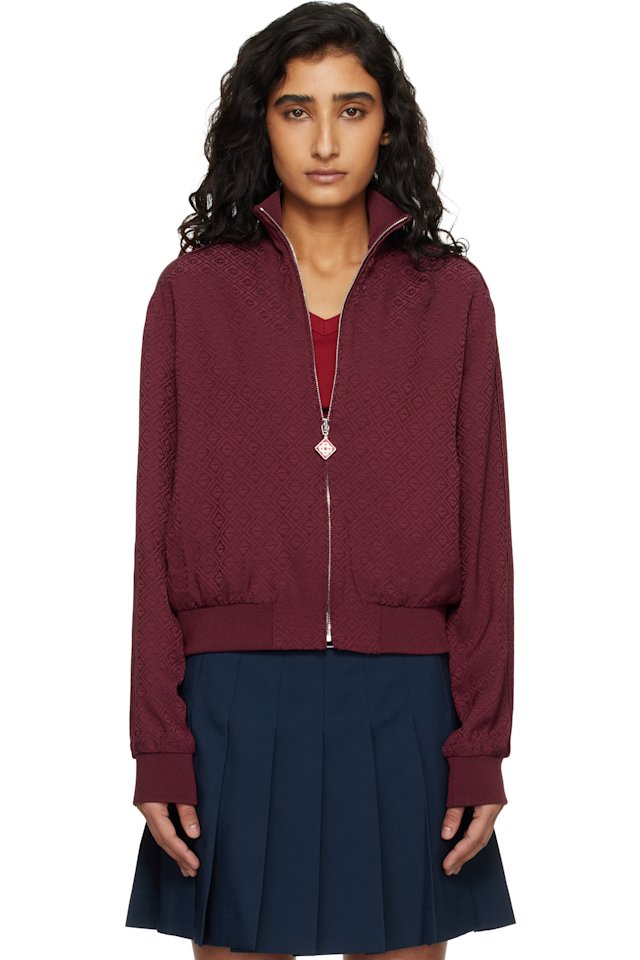 Casablanca — Burgundy Monogram Track Jacket