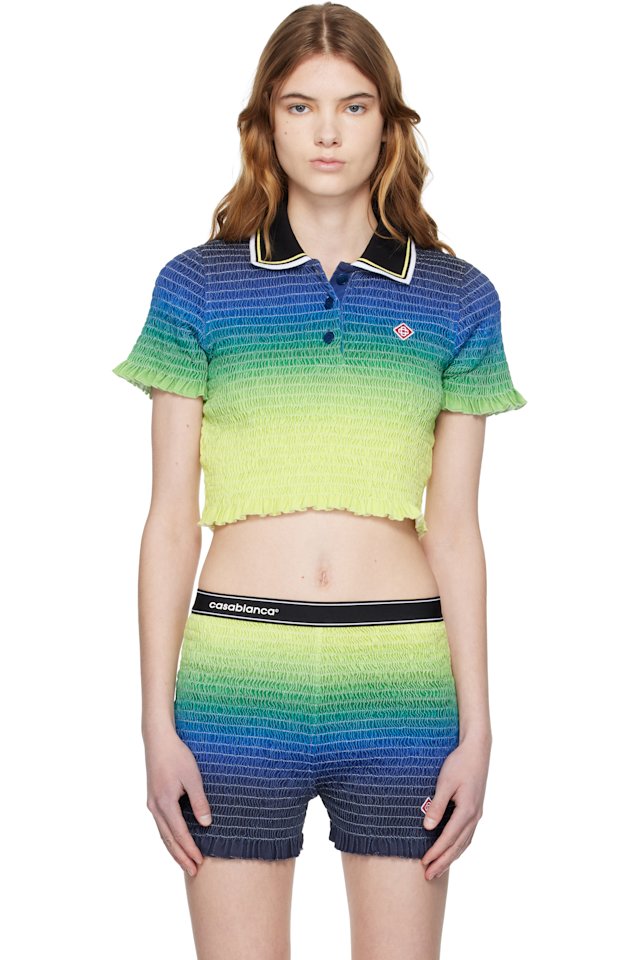 Casablanca — Multicolor Gradient Short Sleeve Polo
