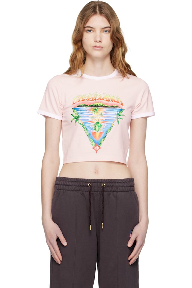 Casablanca — Pink Innocence Triangle Short Sleeve T-shirt