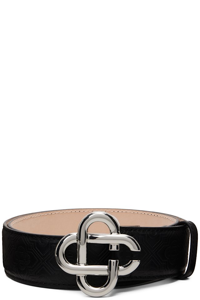 Casablanca — Black CC Logo Buckle Belt