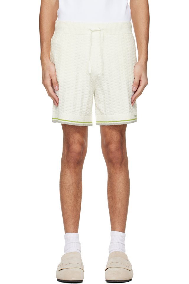 Casablanca — Off-White Tennis Boucle Shorts