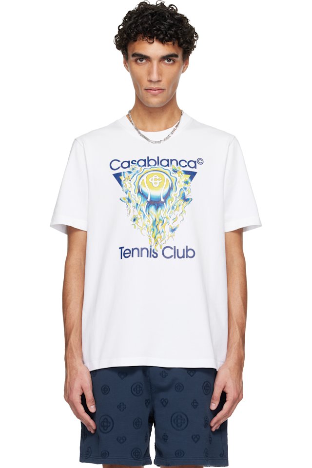 Casablanca — White Tennis Club Icon Short Sleeve T‑shirt