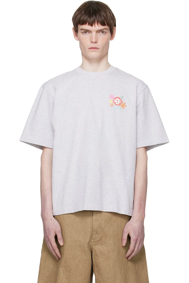 Casablanca — Gray 'Collage D'Icônes Graphiques' Oversized T-shirt
