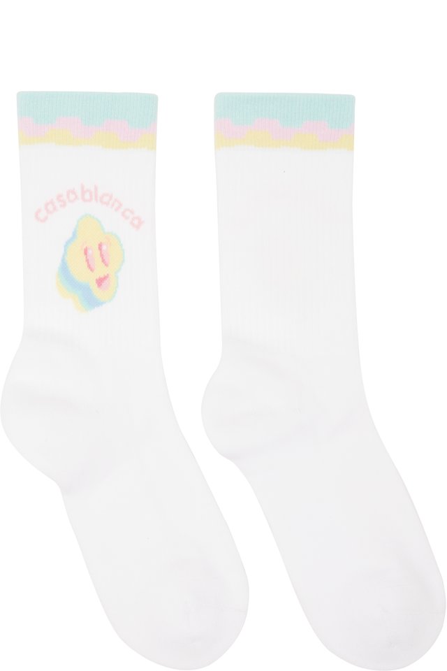 Casablanca — White 'For The Love Of Dance' Socks