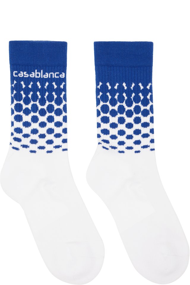 Casablanca — White Beyond Destiny Gradient Socks