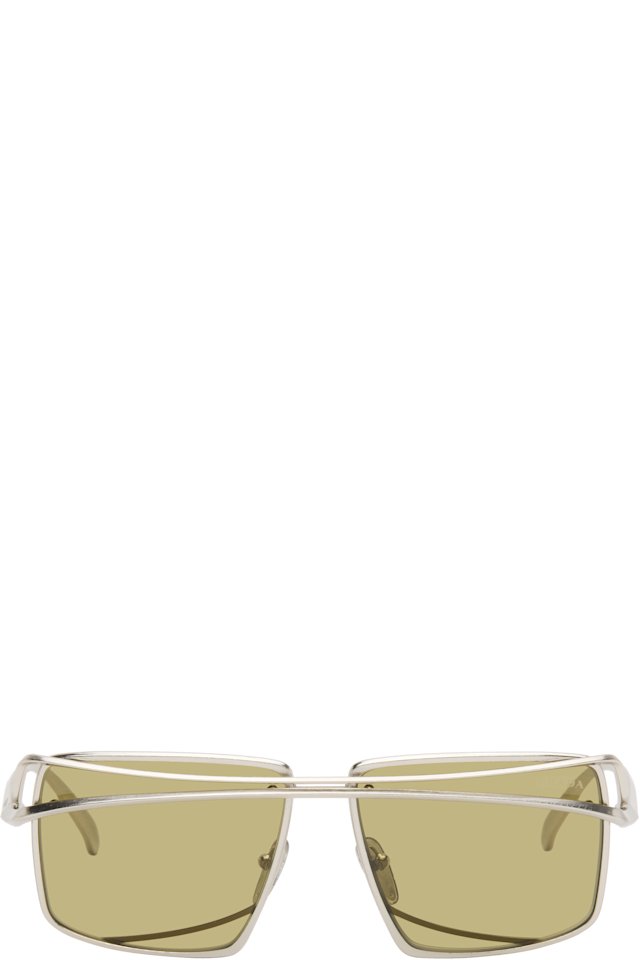 Prada Eyewear — Silver Square Metal Sunglasses