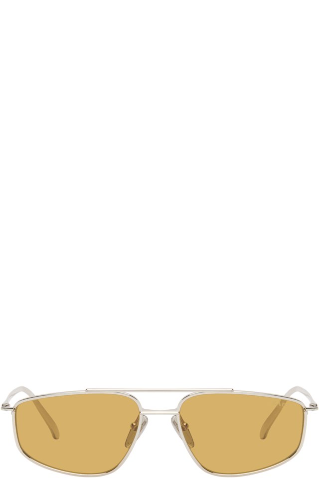Prada Eyewear — Silver Aviator Sunglasses