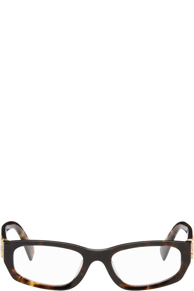 Miu Miu Eyewear — Brown Rectangle Glasses