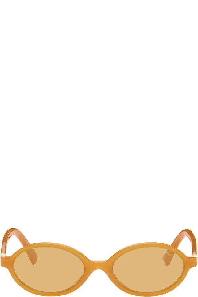 Miu Miu Eyewear — Orange Miu Regard Sunglasses