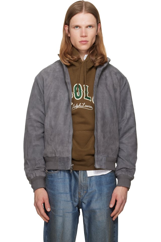 Polo Ralph Lauren — Gray 'The Charleton' Suede Jacket