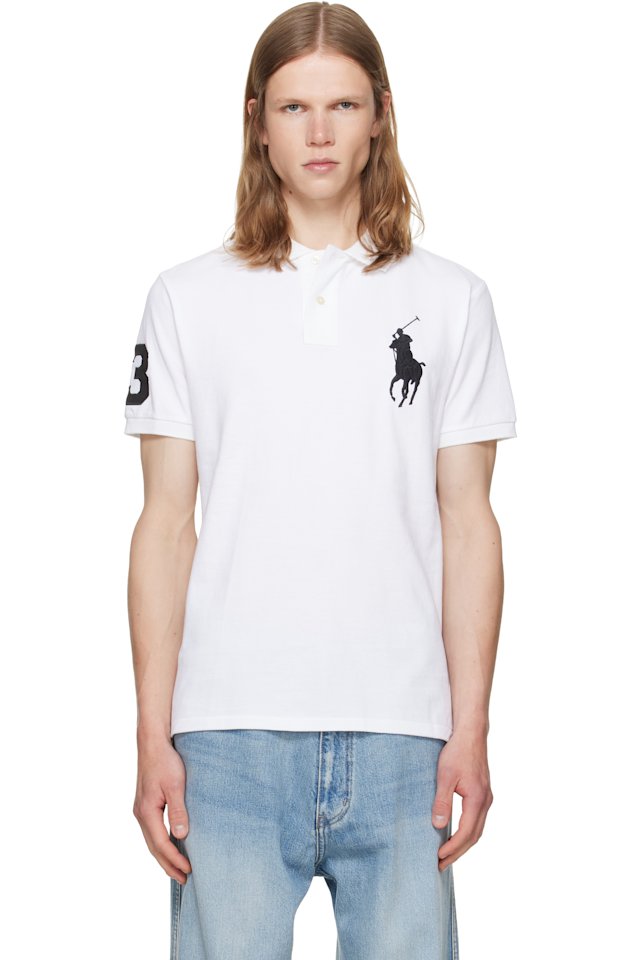 Polo Ralph Lauren — White Big Pony Mesh Polo