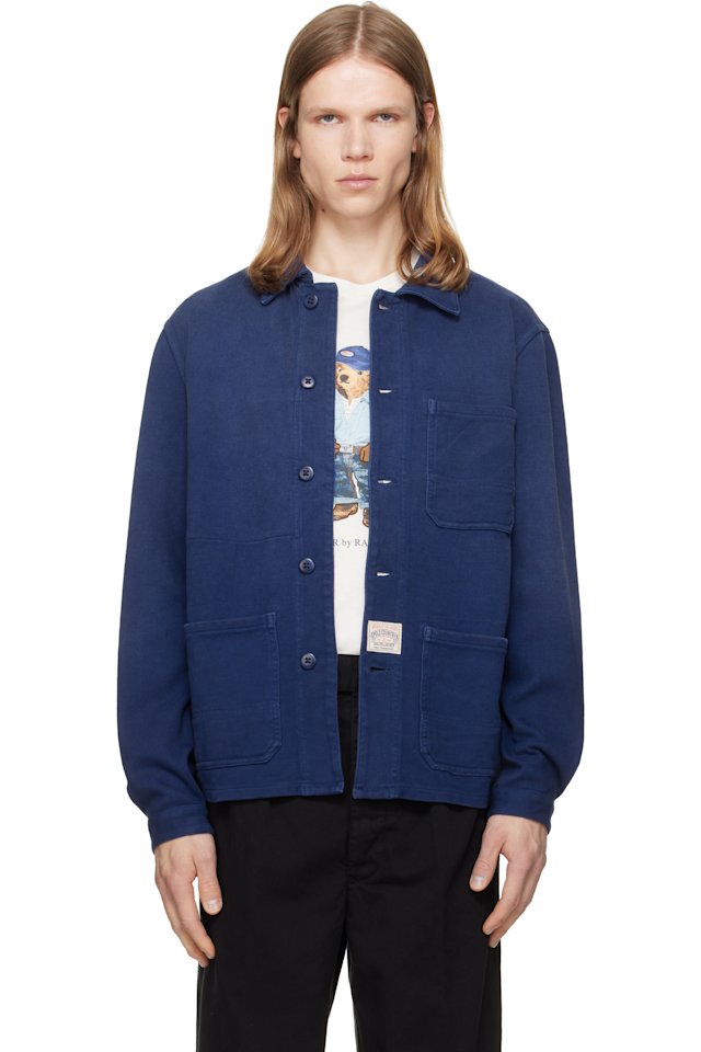 Polo Ralph Lauren — Blue Moleskin Utility Overshirt