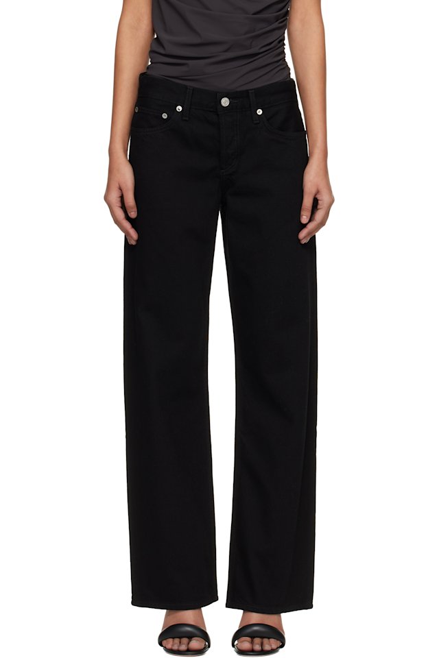 AGOLDE — Black Low Rise Loose Jeans