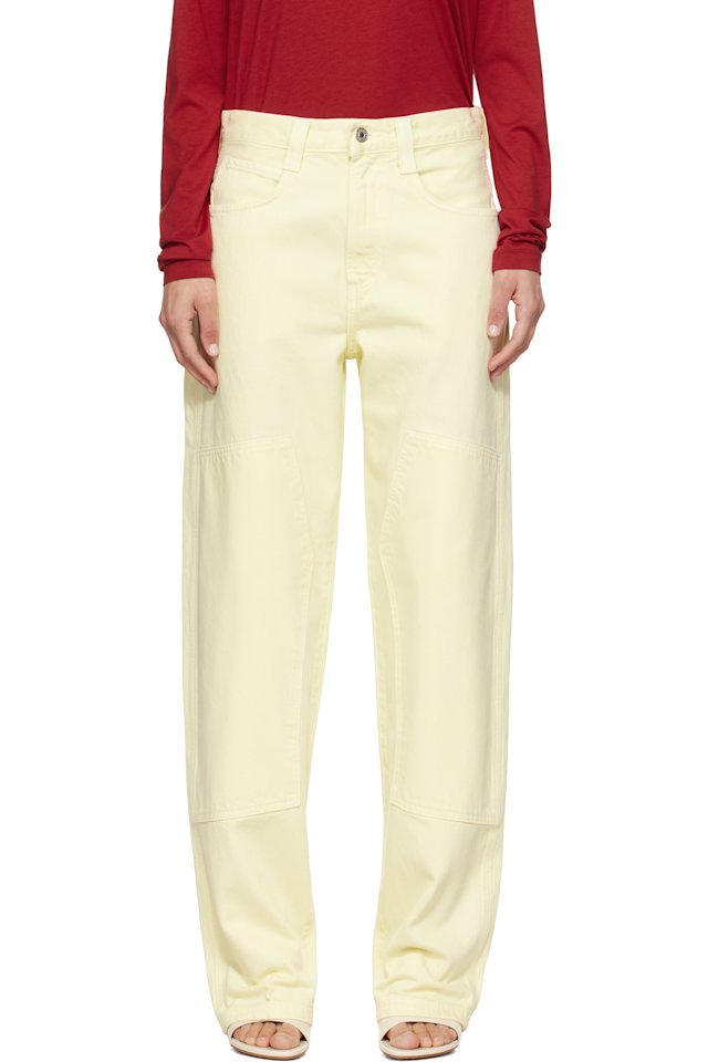 AGOLDE — Yellow Laria Pierced Jeans