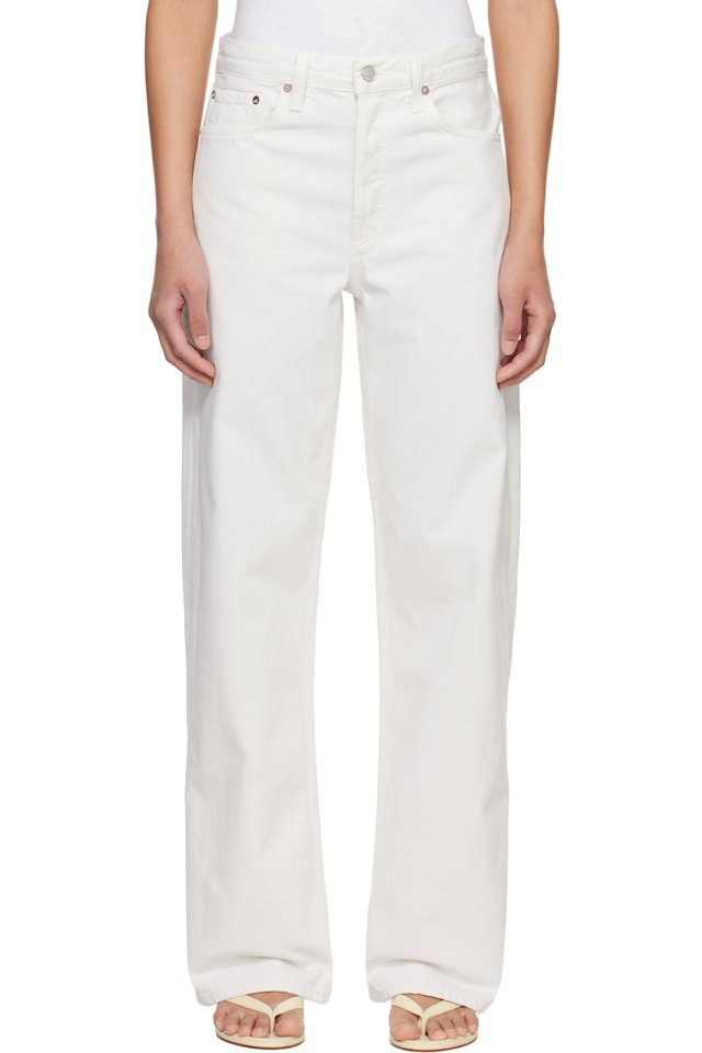 AGOLDE — White Arc Jeans