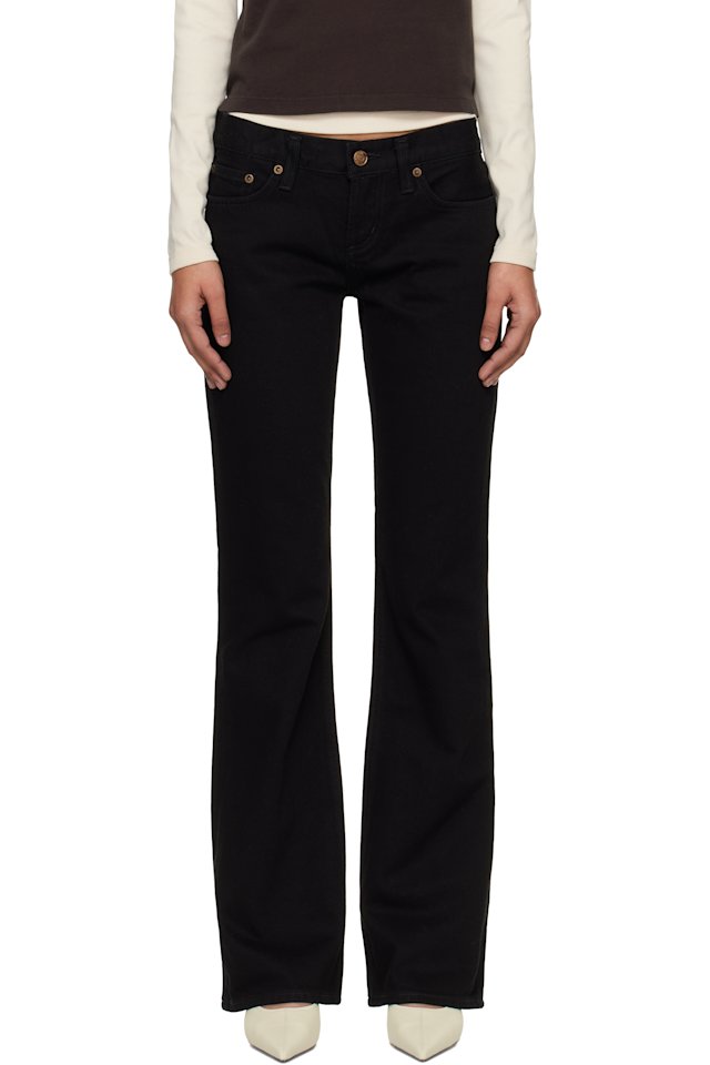 AGOLDE — Black Low Rise Boot Jeans