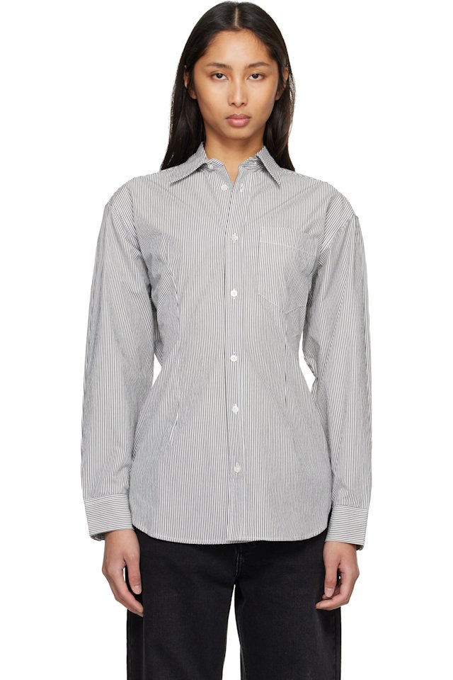 AGOLDE — Gray Cinch Shirt
