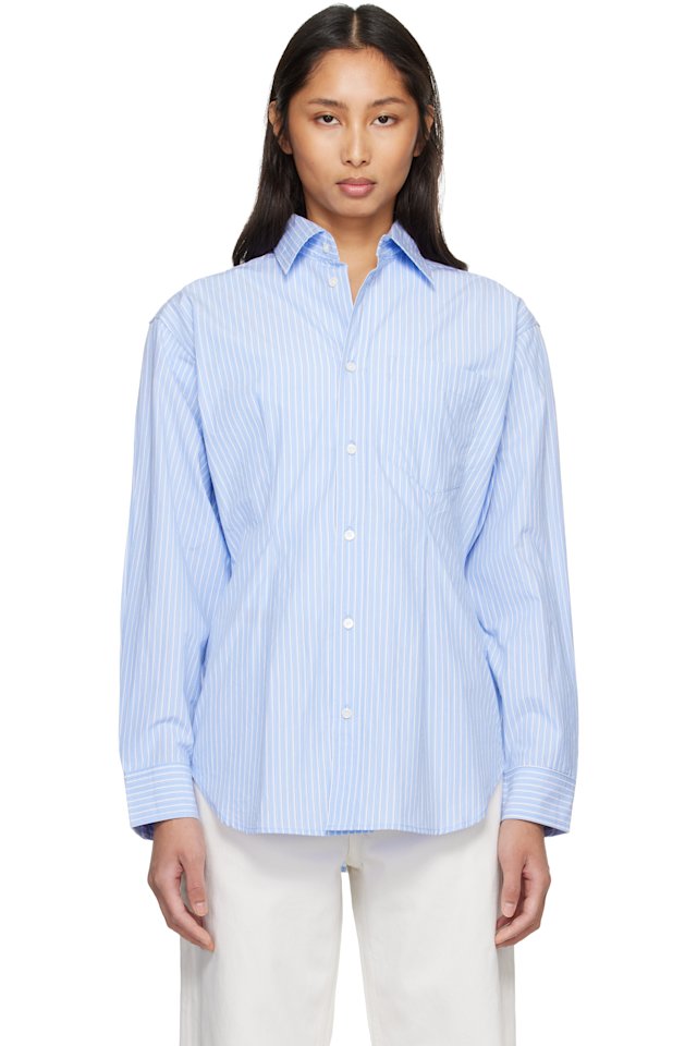 AGOLDE — Blue Cinch Shirt